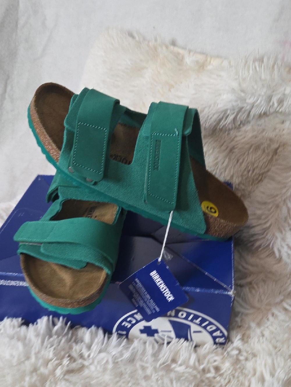 Birkenstock Teal Green Double-Strap Sandals